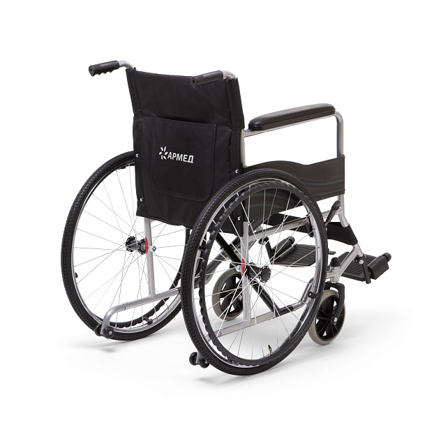 Кресло-коляска (инвалидное) Н-007 несъемные подлокотники и ножные опоры